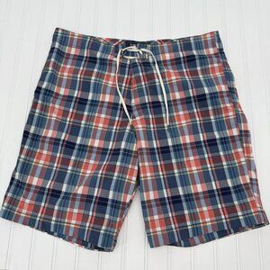 Abercrombie & Fitch Men size 34 Plaid Chino‎ Shorts Summer Vacation Comfort
